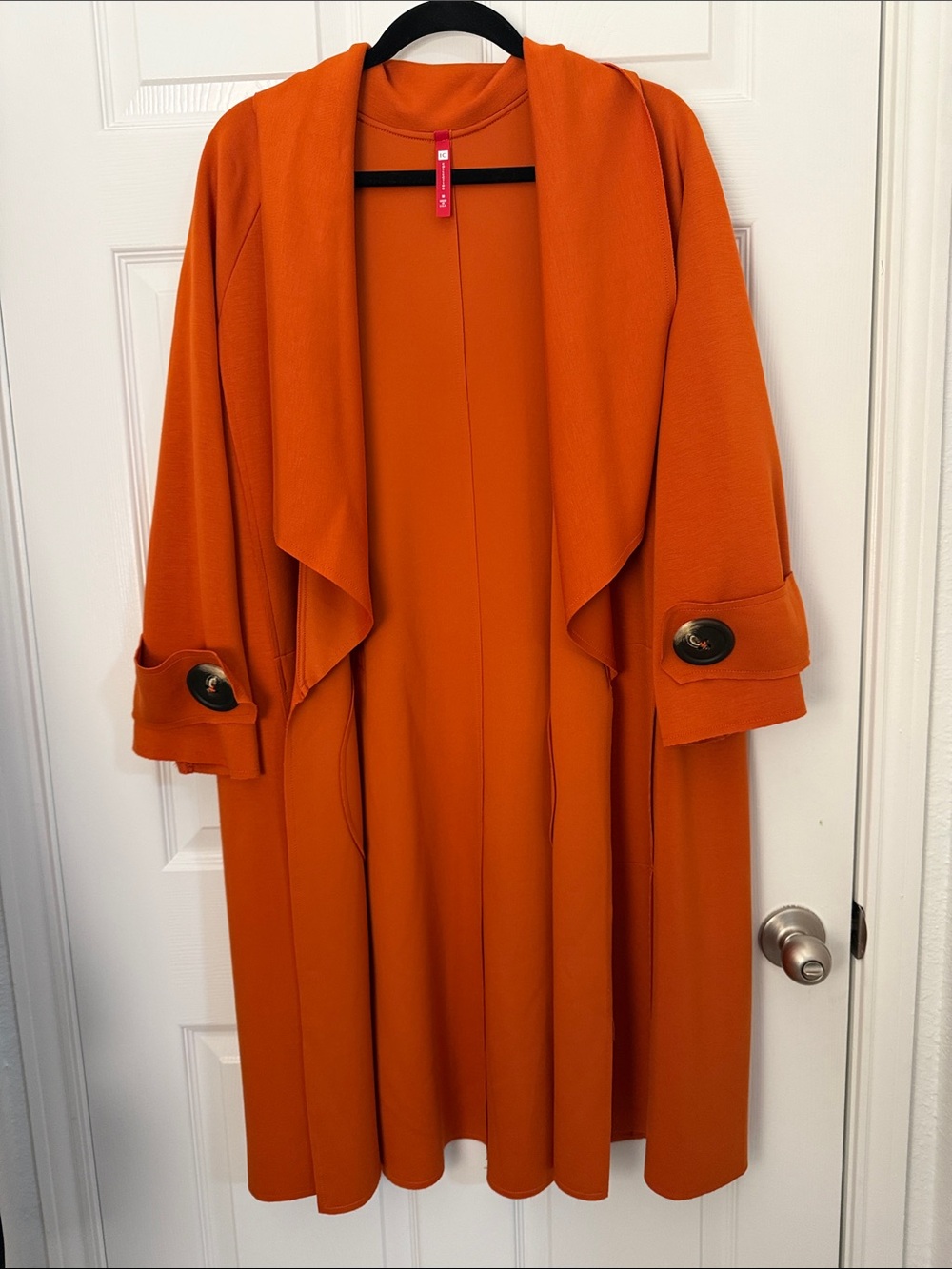 [new inventory] IC COLLECTION ORANGE OVERSIZED RAGLAN SLEEVE COAT EUC